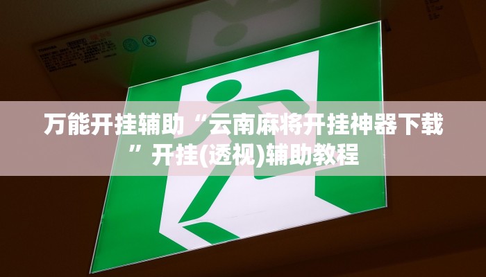 万能开挂辅助“云南麻将开挂神器下载”开挂(透视)辅助教程